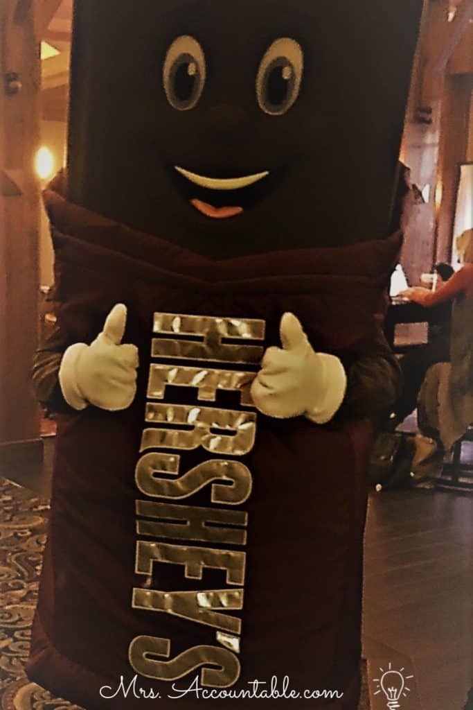 CHOCOLATE BAR CHARACTER GIVING A THUMBS UP